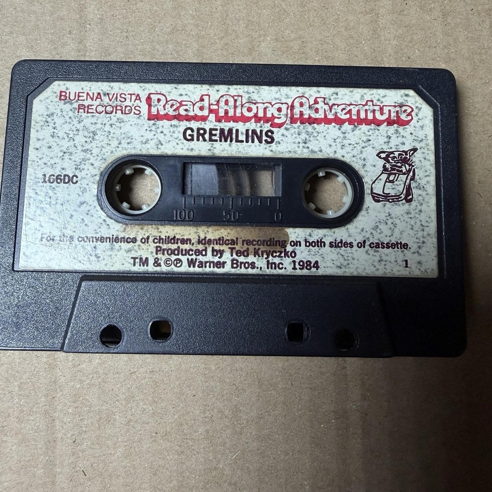 Vintage 1984 Gremlins Read-Along Adventures Cassette Tape Gizmo Warner Bros.